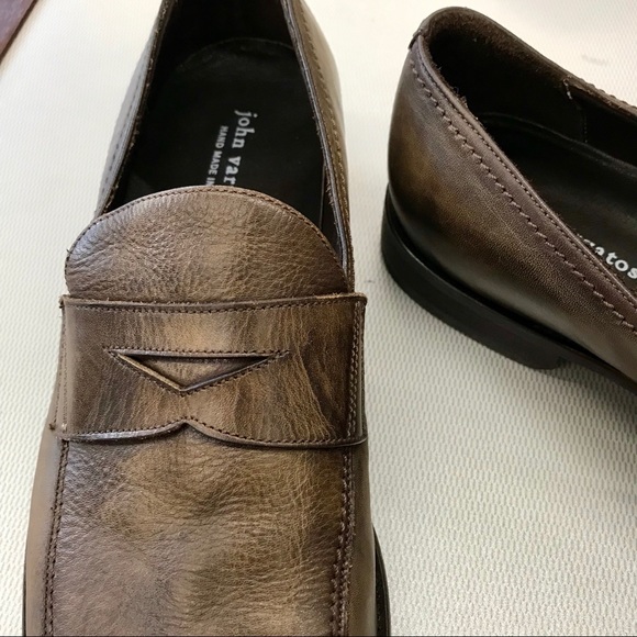 John Varvatos Brown Murray Penny Loafers - Picture 6 of 8